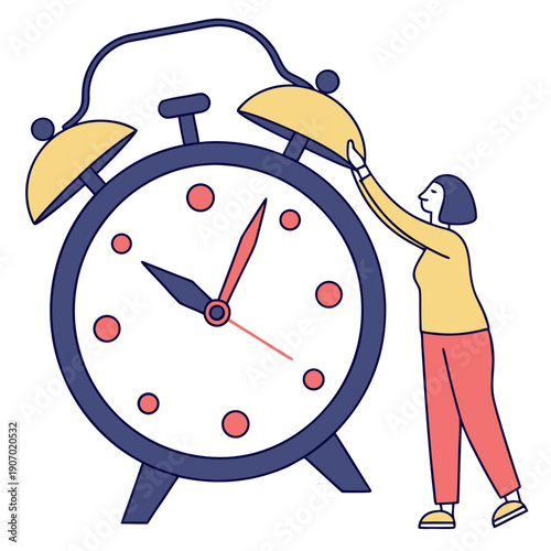 alarm clock vector illustration