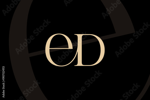 ED or DE letter logo icon design. Classic style luxury initials monogram.