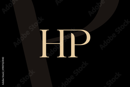 HP or PH letter logo icon design. Classic style luxury initials monogram.