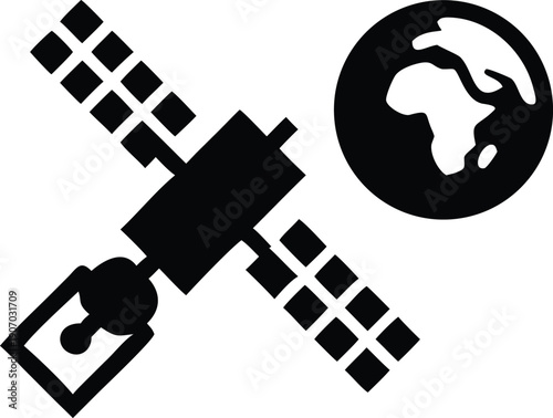 satellite orbiting earth illustration