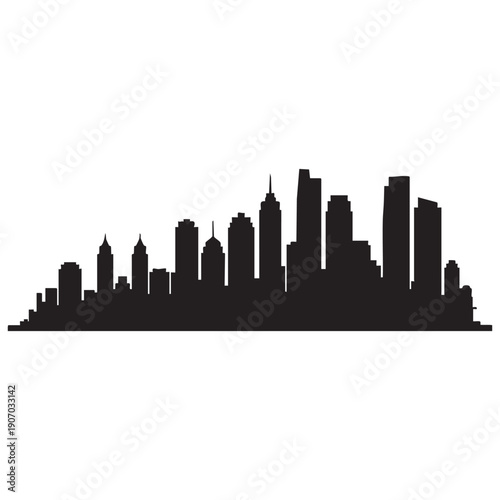 Louisville skyline silhouette vector illustration, modern cityscape outline graphic design with famous landmarks and architectural features, depicting urban landscape and downtown area