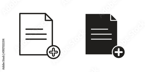 Add document icon. Trendy Flat style for graphic design, Website, UI. EPS10