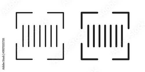 Barcode read icon. Trendy Flat style for graphic design, Website, UI. EPS10