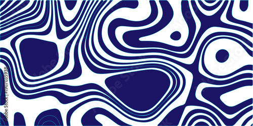 Seamless abstract blue background featuring a vector wave pattern with geometric swirls and a light water texture for a modern fabric decoration or wallpaper design