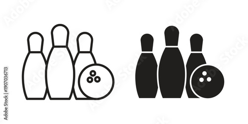 Bowling icon. Trendy Flat style for graphic design, Website, UI. EPS10