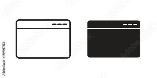 Browser icon. Trendy Flat style for graphic design, Website, UI. EPS10
