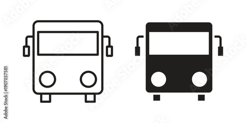 Bus icon. Trendy Flat style for graphic design, Website, UI. EPS10