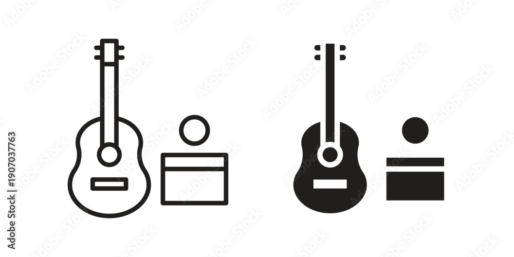 Naklejka premium Busking icon. Trendy Flat style for graphic design, Website, UI. EPS10