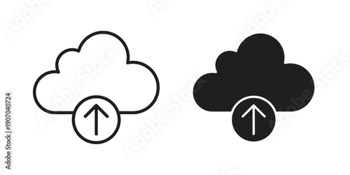 Cloud upload icon. Trendy Flat style for graphic design, Website, UI. EPS10