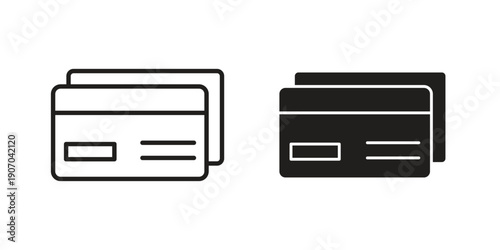 Credit card icon. Trendy Flat style for graphic design, Website, UI. EPS10