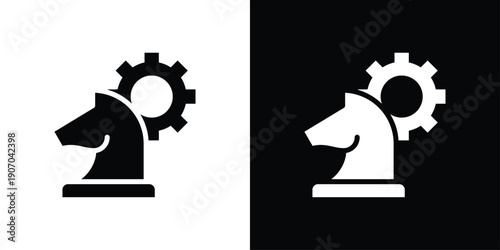 Strategic Icon Sheet Black And White