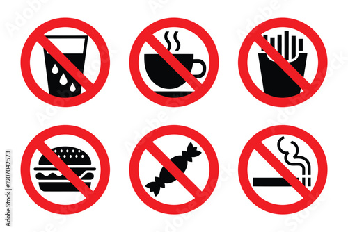 Prohibited items Drinks food smoking and more are not allowed here