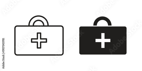 Doctor bag icon. Trendy Flat style for graphic design, Website, UI. EPS10