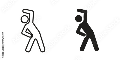 Fitness exercise icon. Trendy Flat style for graphic design, Website, UI. EPS10