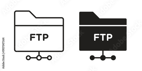 FTP icon. Trendy Flat style for graphic design, Website, UI. EPS10