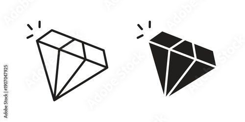 Gem icon. Trendy Flat style for graphic design, Website, UI. EPS10