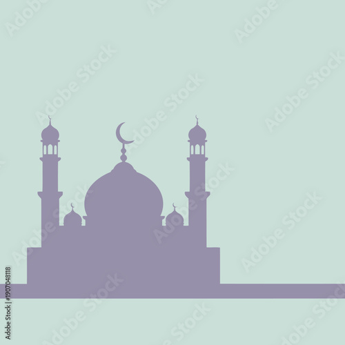 A serene silhouette of a mosque.