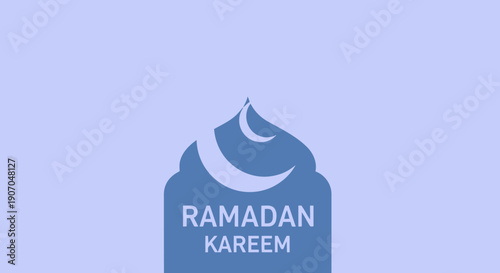 Ramadan Kareem greeting card template design.