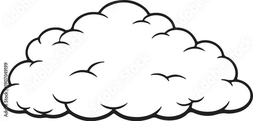 Dense Cloud Mass Compact Block Line Art.eps