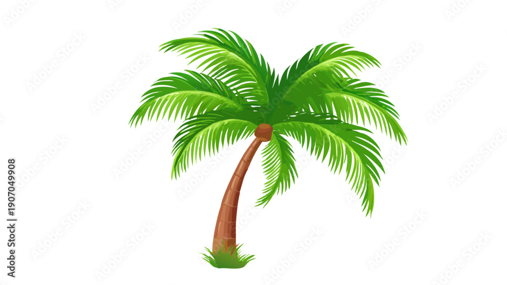 Naklejka premium Tropical Palm Tree Illustration