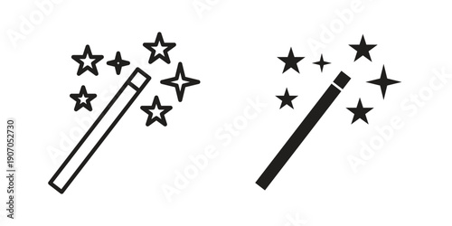 Magic wand icon. Trendy Flat style for graphic design, Website, UI. EPS10