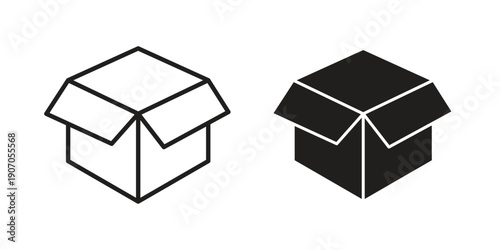 Open box icon. Trendy Flat style for graphic design, Website, UI. EPS10