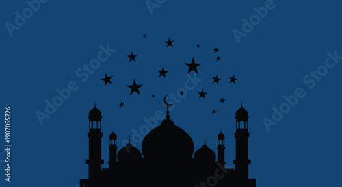 Lailatul Qadar Background Ramadan Illustration Collection with Islamic Flat Illustration