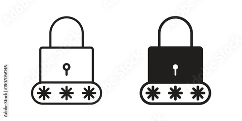 Password icon. Trendy Flat style for graphic design, Website, UI. EPS10
