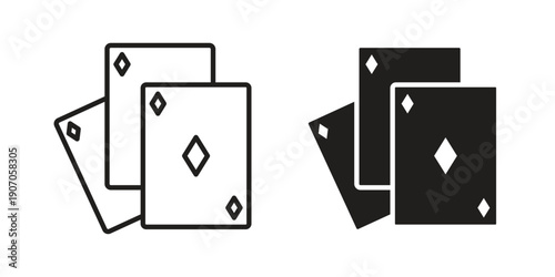 Playing cards icon. Trendy Flat style for graphic design, Website, UI. EPS10
