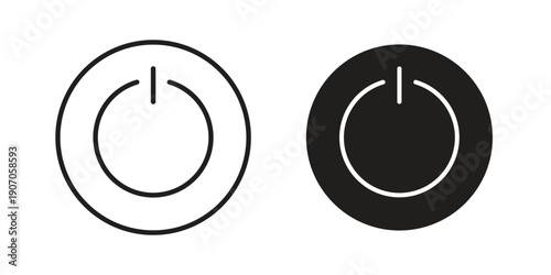 Power icon. Trendy Flat style for graphic design, Website, UI. EPS10