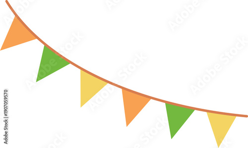 Colorful Bunting Flags Decoration illustration