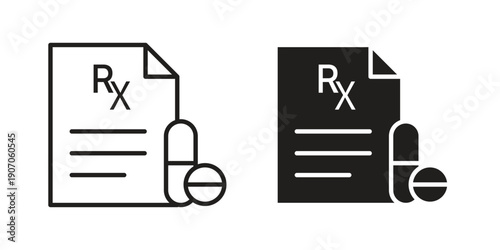 RX icon. Trendy Flat style for graphic design, Website, UI. EPS10