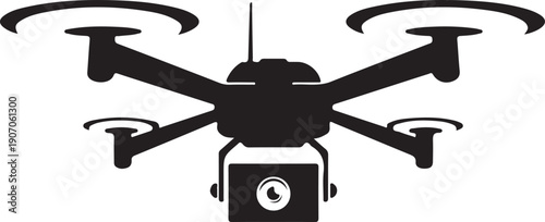 Black vector illustration of a military hammer and sickle silhouette isolated on a white sky background with a transport aircraft and war helicopter fly icon