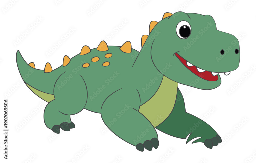 Fototapeta premium Single dinosaur isolated on white background