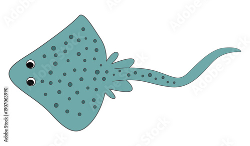 Simple stingray isolated on white background