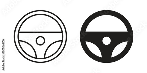 Steering wheel icon. Trendy Flat style for graphic design, Website, UI. EPS10