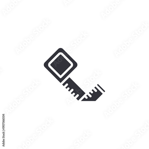 Hand holding paint roller icon symbolizing wall painting service, renovation process, and home improvement work.