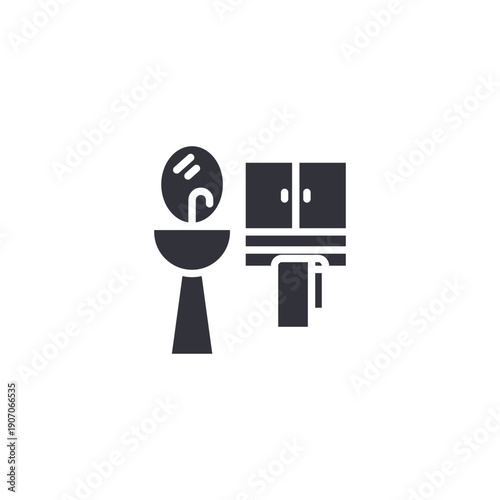 Outdoor garden lamp and fence icon symbolizing landscape lighting, exterior decoration, and home boundary design.