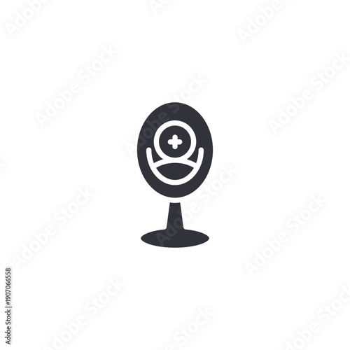 Security camera device icon representing surveillance system, monitoring technology, and home safety protection.