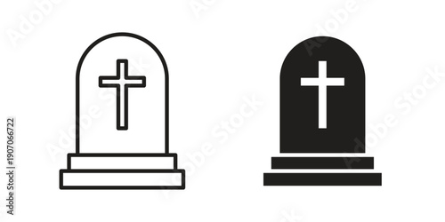 Tombstone icon. Trendy Flat style for graphic design, Website, UI. EPS10