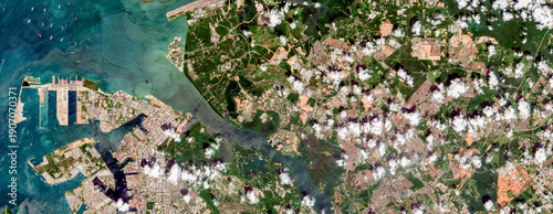 Photography Singapore Coastal City and Port Infrastructure Satellite Open Data 2025