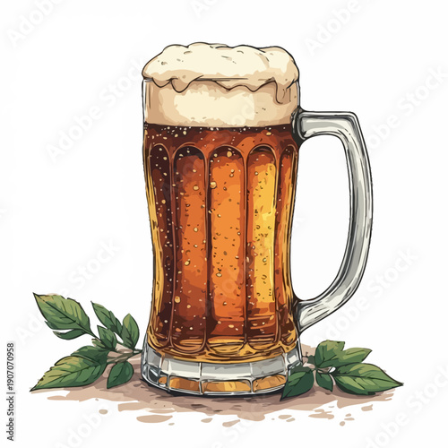 Delicious Beer Illustration Very Cool