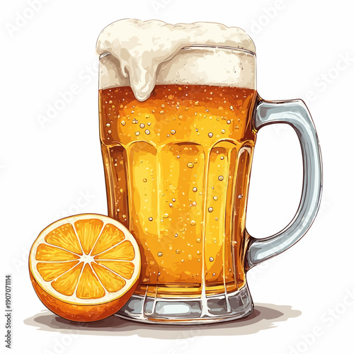 Delicious Beer Illustration Very Cool