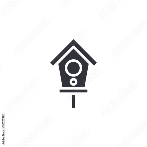 Birdhouse icon symbolizing wildlife shelter, garden decoration, and backyard habitat support.