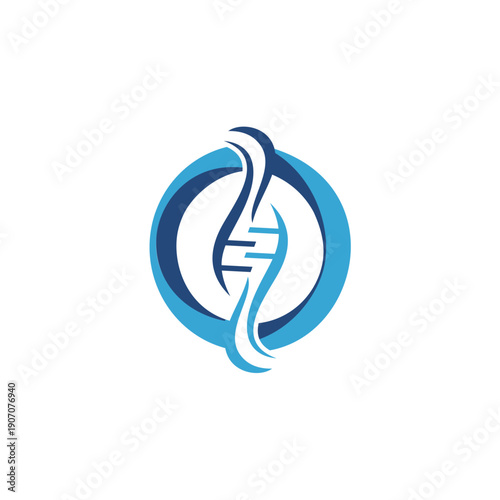 Modern DNA Helix Logo for Biotechnology and Science, modern and simple logo design