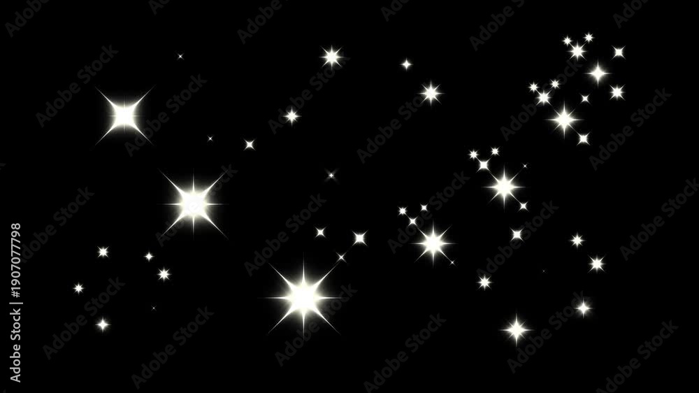 Glittering star trail animation with luxury white pixie dust sparkling ...