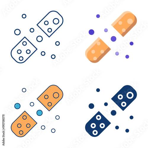 Extended release capsule icon set