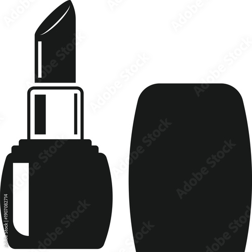 Lipstick and Cosmetic Icon Vector Design