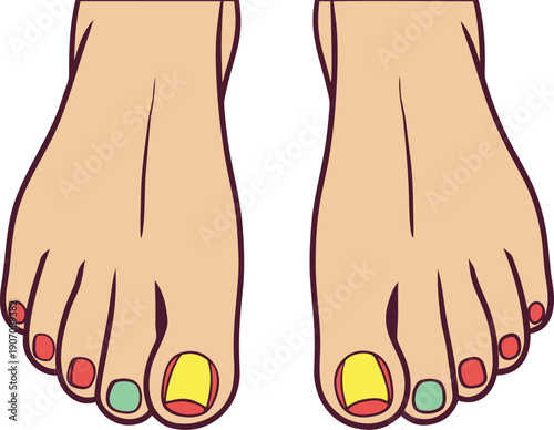 Pedicure Foot Care Illustration. Spa Pedicure Treatment Illustration. Foot Pedicure Beauty Care Illustration. Professional Pedicure Service Illustration. Salon Pedicure Treatment Illustration