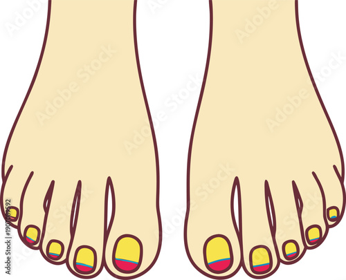 Pedicure Foot Care Illustration. Spa Pedicure Treatment Illustration. Foot Pedicure Beauty Care Illustration. Professional Pedicure Service Illustration. Salon Pedicure Treatment Illustration